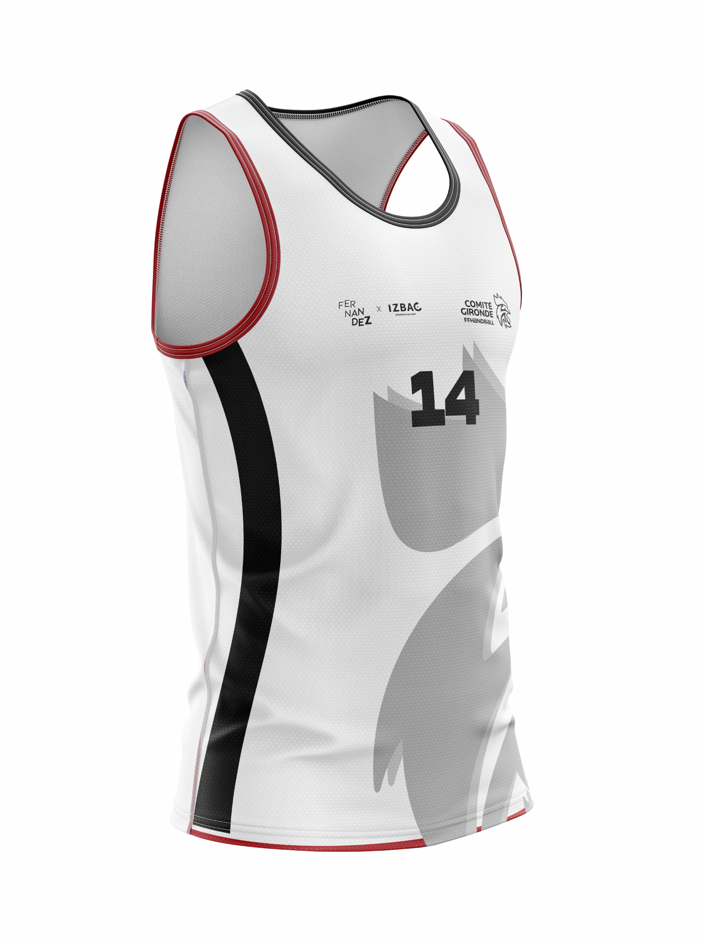 Débardeur Homme Blanc Comité Gironde Handball FERNANDEZ x IZBAC