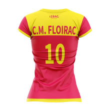 Charger l&#39;image dans la galerie, CM Floirac Volley Maillot Col Rond Femme Rouge
