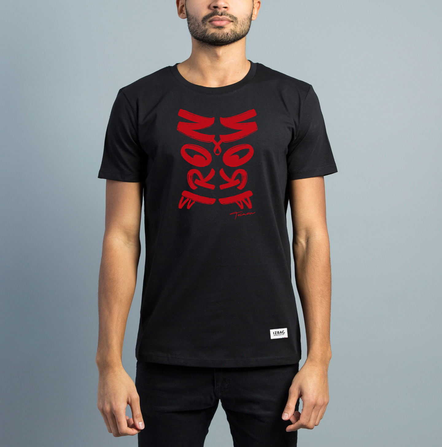 IRON TOINOU Black Tee-shirt Homme manches courtes
